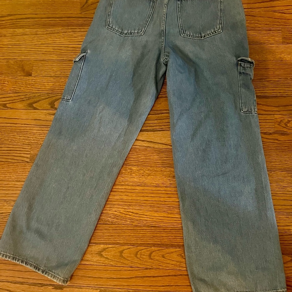 Old Navy Jeans Sky-Hi Wide Leg Extra High Rise Womens Size 10 Denim Medium Wash - Picture 4 of 6
